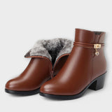 Frederika - Botas de Inverno Elegantes com Fecho