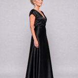 Samouse | Vestido Maxi com Top Envolvente e Mangas Curtas