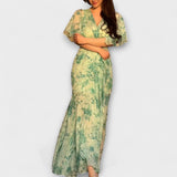 Lana - Elegante Vestido Floral com Decote em V