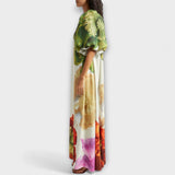 Melodia - Vestido Maxi Floral Assimétrico