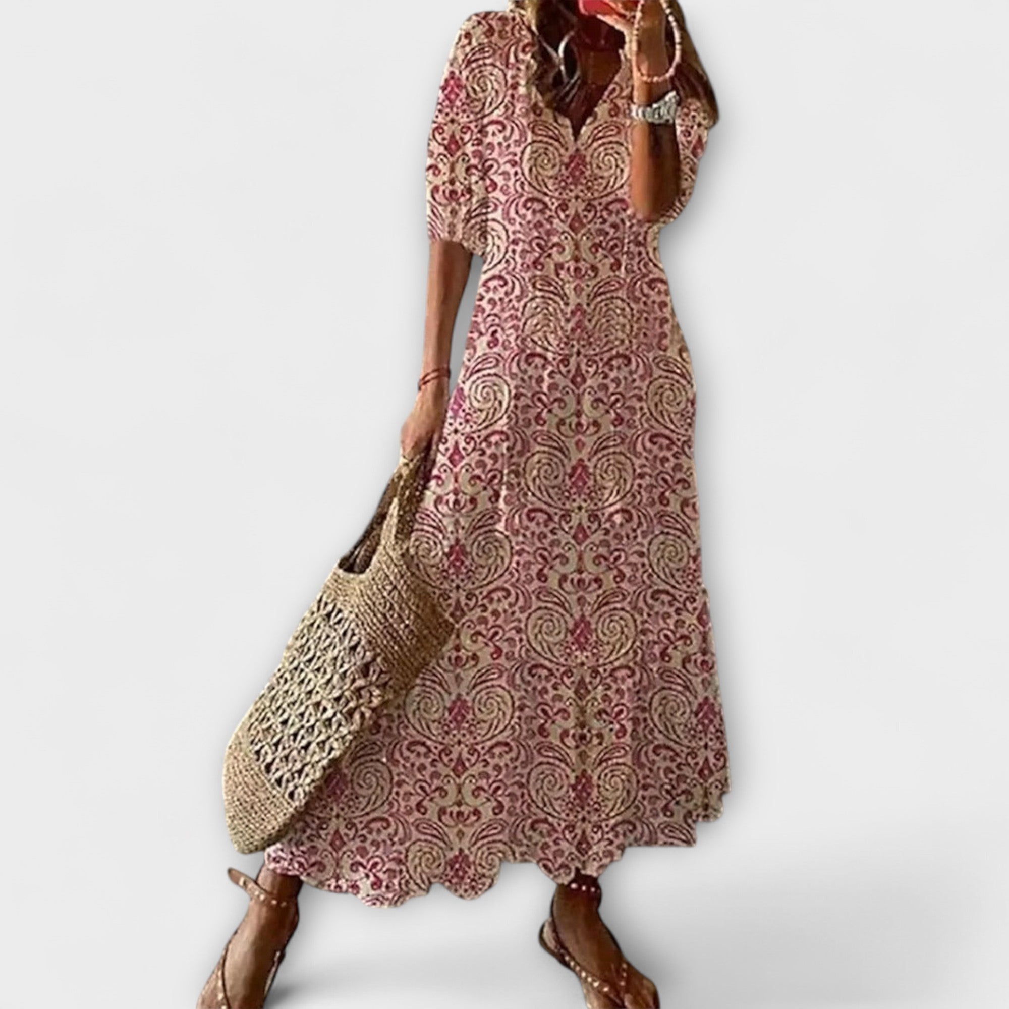 Anna – Vestido de Verão Boémio para Senhora com Silhueta Fluida
