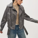 Käthe | Casaco de Biker Oversize com Cinto