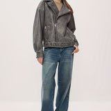 Käthe | Casaco de Biker Oversize com Cinto