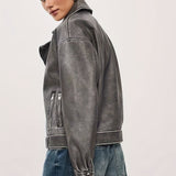 Käthe | Casaco de Biker Oversize com Cinto