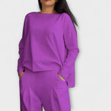 Clémence - Elegante Conjunto de Lounge em Dois Peças