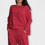 Clémence - Elegante Conjunto de Lounge em Dois Peças