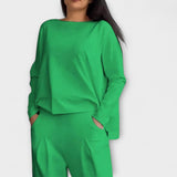 Clémence - Elegante Conjunto de Lounge em Dois Peças