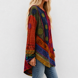 Smilla™ | Túnica com impressão étnica em patchwork