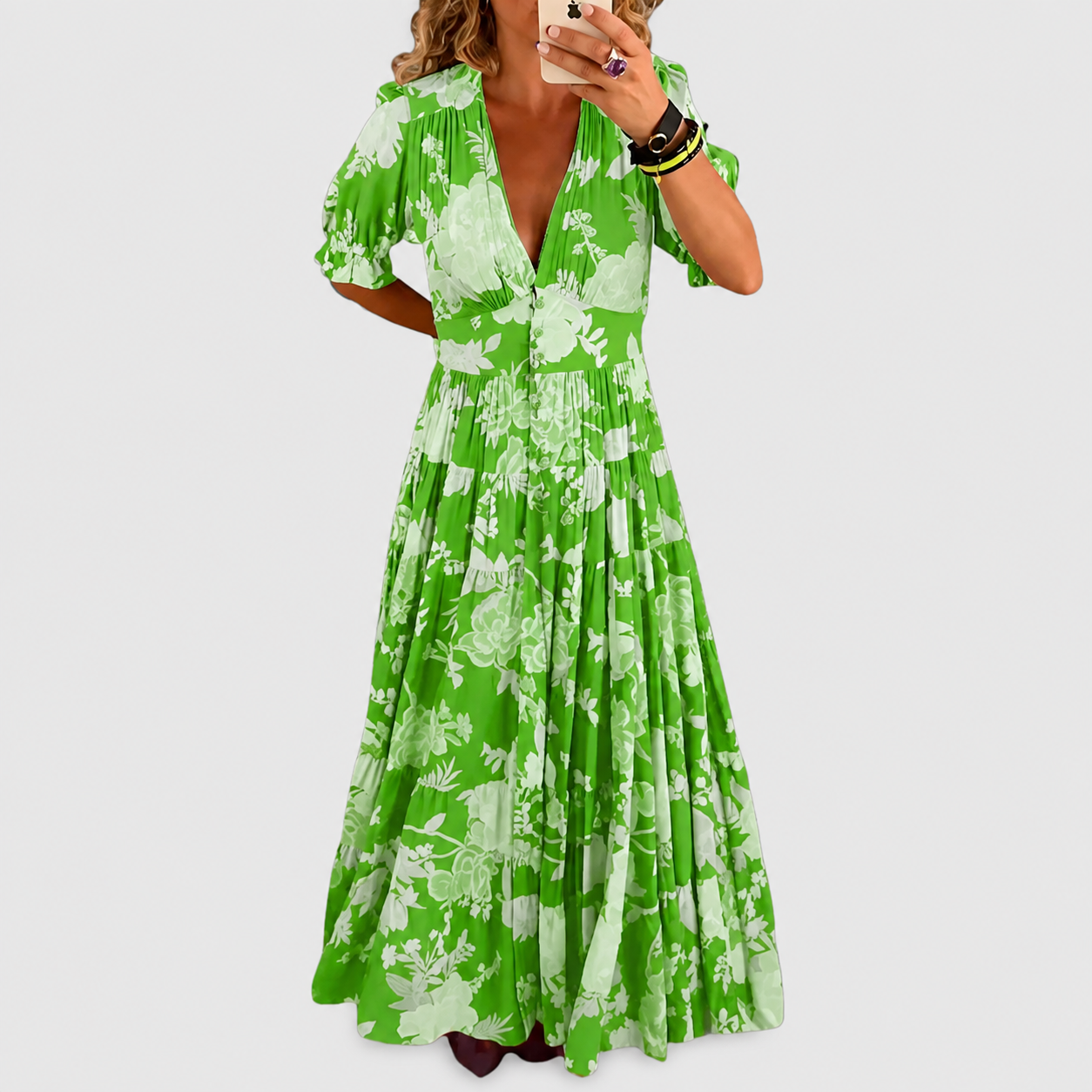 Minelda | Vestido Elegante com Decote em V