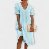 Fanny - Vestido de Verão Elegante com Detalhes em Crochê