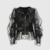 Brunhilde | Jaqueta de Motociclista com Mangas de Tule