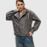 Käthe | Casaco de Biker Oversize com Cinto