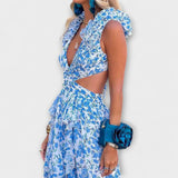 Elin - Vestido Maxi com Detalhes de Renda e Cut-Outs
