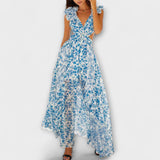 Elin - Vestido Maxi com Detalhes de Renda e Cut-Outs
