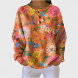 Faustine - Pullover com padrão de flores coloridas