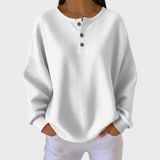Hélène - Pullover de malha waffle suave