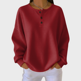 Hélène - Pullover de malha waffle suave