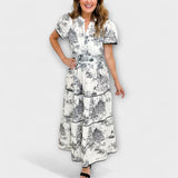 Eliza - Vestido Maxi Toile Atemporal