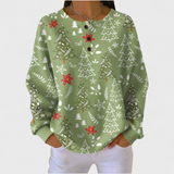Ingrid - Pullover com padrão de árvore de Natal