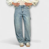 Fable - Jeans de Denim Brilhante no Estilo Balloon Carpenter