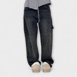 Fable - Jeans de Denim Brilhante no Estilo Balloon Carpenter