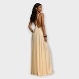 Lavinia - Vestido Maxi com Decote V Profundo