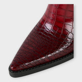 Botas com Design de Crocodilo e Saltos Elegantes