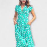 Fienna - Vestido Midi com Botões