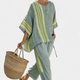 Lorena - Conjunto de Linho e Bambu Boho