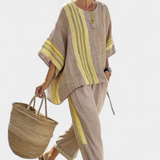 Lorena - Conjunto de Linho e Bambu Boho
