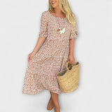 Blythea – Vestido Midi Casual em Camadas