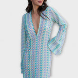 Elina – Vestido Maxi com Decote em V e Estilo de Férias