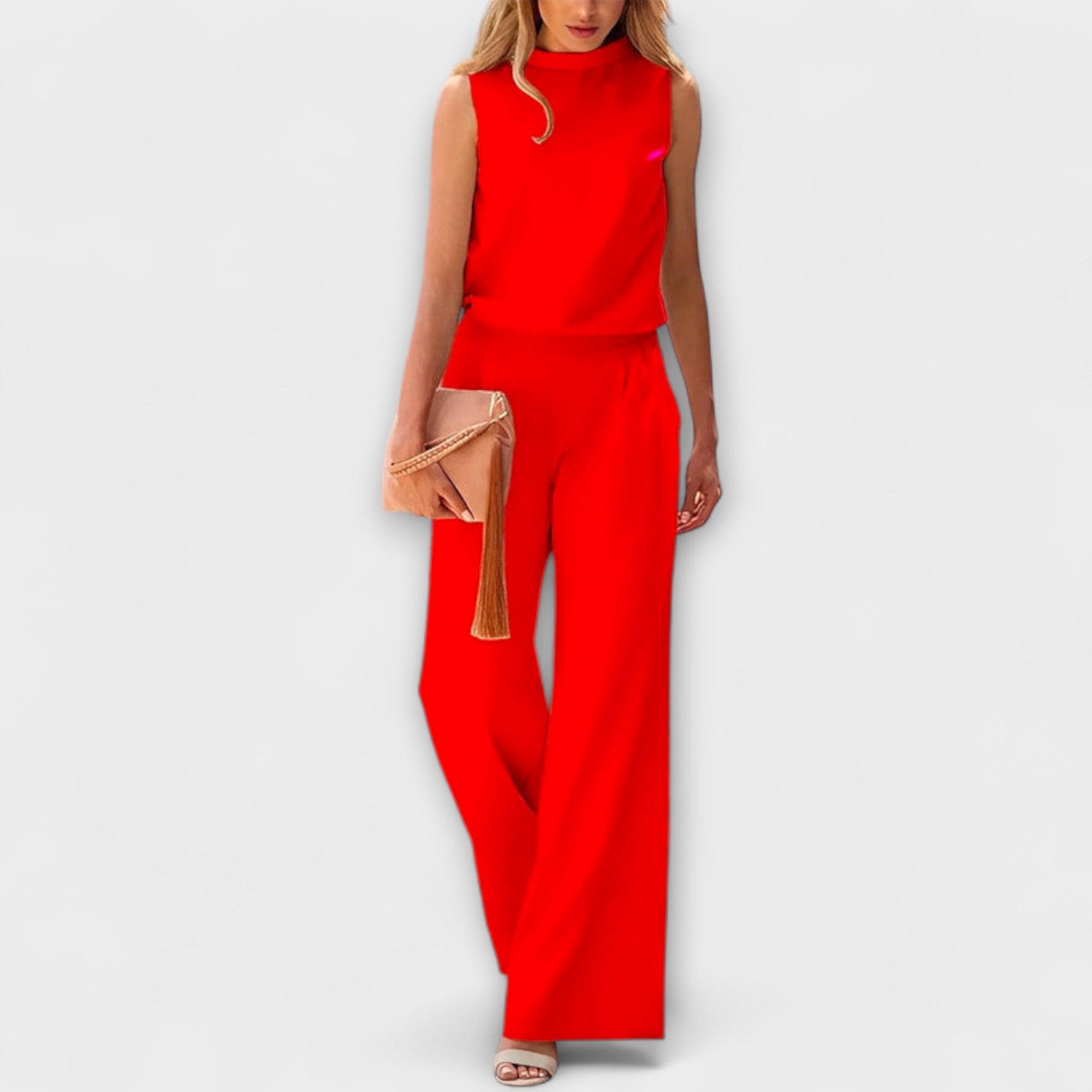 Ariana - Calças Fluidas Femininas e Top Minimalista
