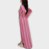 Elina – Vestido Maxi com Decote em V e Estilo de Férias