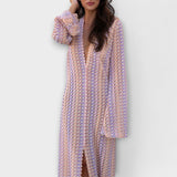 Elina – Vestido Maxi com Decote em V e Estilo de Férias