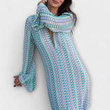 Elina – Vestido Maxi com Decote em V e Estilo de Férias