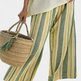 Olívia - Conjunto de Linho de Bambu em Cor de Azeitona