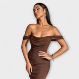 Ione - Vestido Bodycon com Ombros à Mostra