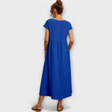 Elena | Vestido Midi de Verão Leve com Corte Império