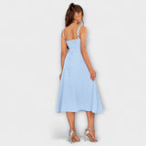 Esperança - Vestido Rüschentop com detalhe de fenda
