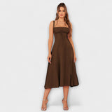 Esperança - Vestido Rüschentop com detalhe de fenda
