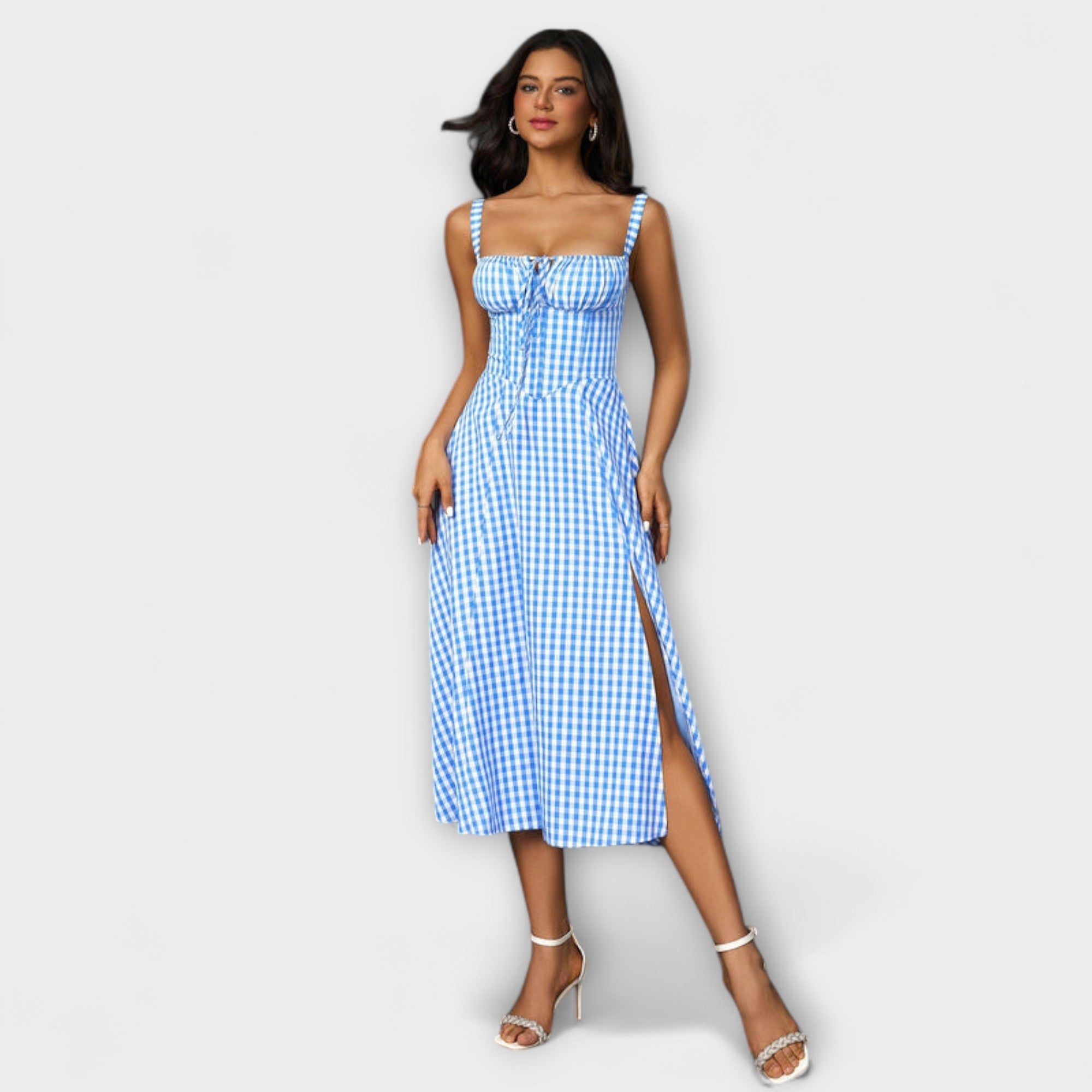 Esperança - Vestido Rüschentop com detalhe de fenda