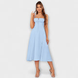 Esperança - Vestido Rüschentop com detalhe de fenda