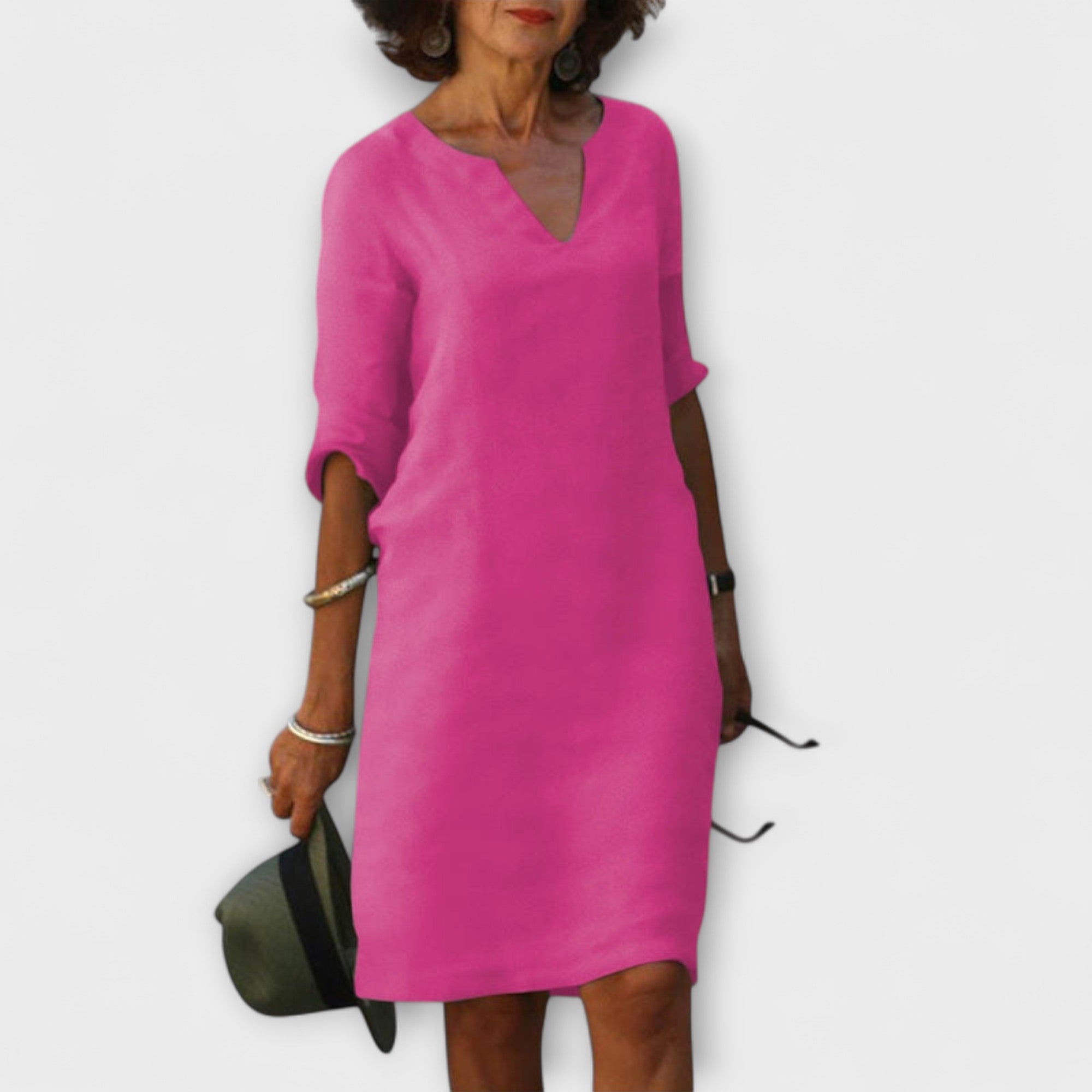 Ellyse | Vestido de Verão com Decote em V em Petrol