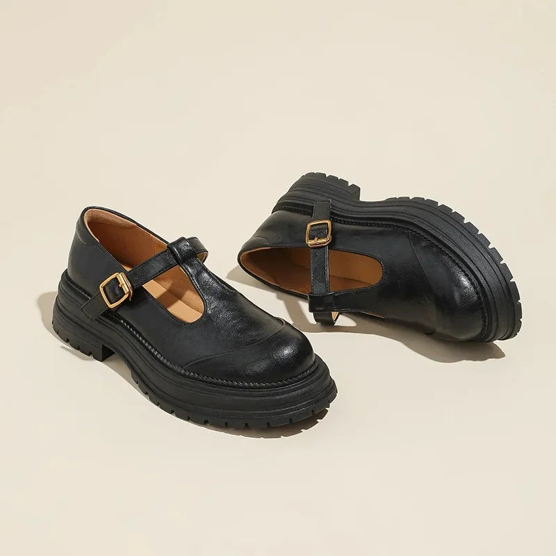 Mary Janes - Sapato de Couro Elegante