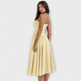 Rosalie - Vestido de corpete sem mangas refinado