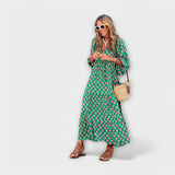 Elegante Vestido Maxi Geométrico