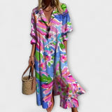 Lila - Vestido Maxi Lisonjeiro com Cobertura para a Barriga