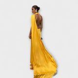 Vestido Maxi Halter Off-Shoulder Elegante