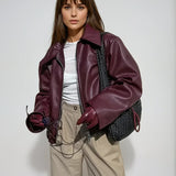 Theresia | Bomberjacke Curta em Bordeaux